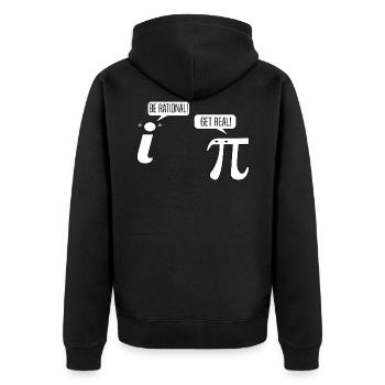 Pi Day Be Rational Obtenez le nombre réel de cercle et je - Veste à capuche bio Premium Unisexe - noir - Dos - Nico (187cm)