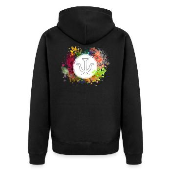 Psychologie signe psi symbole aquarelle - Veste à capuche bio Premium Unisexe - noir - Dos - Nico (187cm)