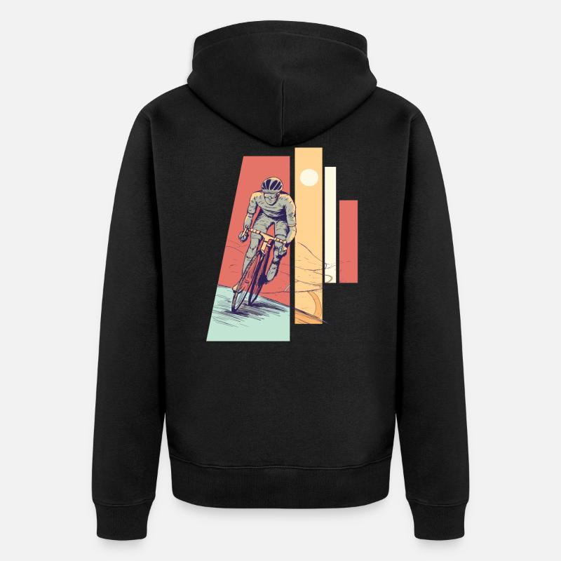 Pilote de vélo de course - Veste à capuche bio Premium Unisexe - noir