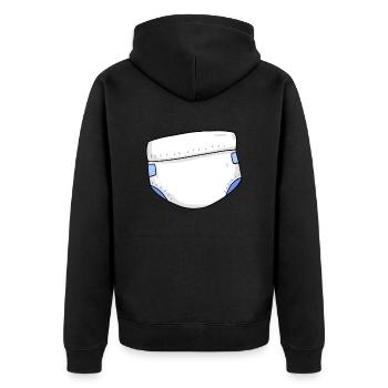 Baby diapers - Unisex Premium Organic Zip Hoodie - black - Back - Nico (187cm)