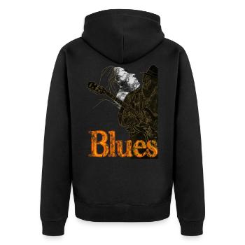 Musique Blues - Veste à capuche bio Premium Unisexe - noir - Dos - Nico (187cm)