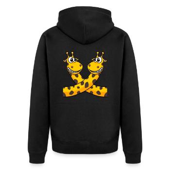 Girafes girafe - Veste à capuche bio Premium Unisexe - noir - Dos - Nico (187cm)