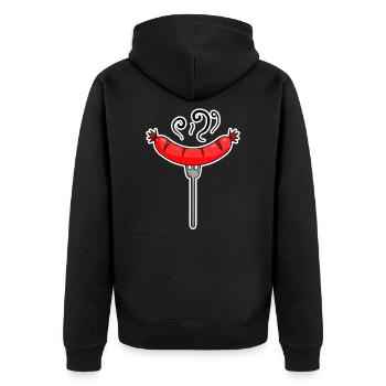 Saucisse - Veste à capuche bio Premium Unisexe - noir - Dos - Nico (187cm)