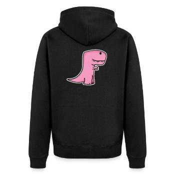 Des dinosaures pour les enfants - Veste à capuche bio Premium Unisexe - noir - Dos - Nico (187cm)