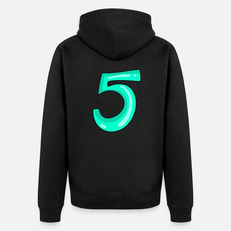 5 - Veste à capuche bio Premium Unisexe - noir