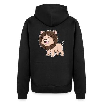 Bébé Lion - Veste à capuche bio Premium Unisexe - noir - Dos - Nico (187cm)