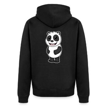 Panda Bear Panda Baby - Unisex Premium Organic Zip Hoodie - black - Back - Nico (187cm)