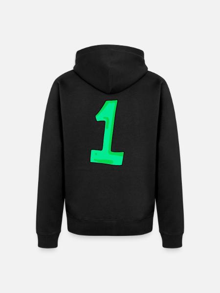 1 - Unisex Premium Organic Zip Hoodie - black