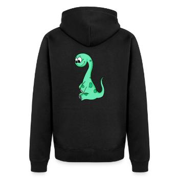 Bébé dinosaure - Veste à capuche bio Premium Unisexe - noir - Dos - Nico (187cm)