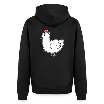 Poulet coq - Veste à capuche bio Premium Unisexe - noir - Dos - Nico (187cm)