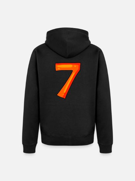 7 - Unisex Premium Organic Zip Hoodie - black