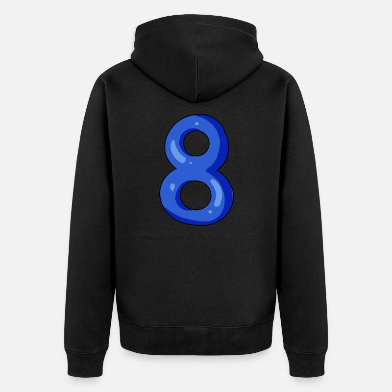 8 - Veste à capuche bio Premium Unisexe - noir