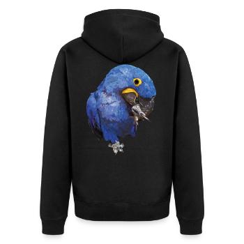 Jacinthe d’ara - Veste à capuche bio Premium Unisexe - noir - Dos - Nico (187cm)