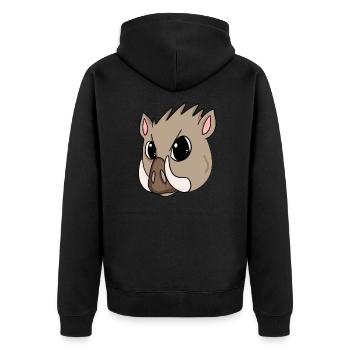 Sanglier - Veste à capuche bio Premium Unisexe - noir - Dos - Nico (187cm)