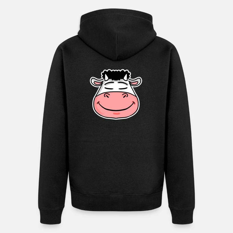 Vache - Veste à capuche bio Premium Unisexe - noir