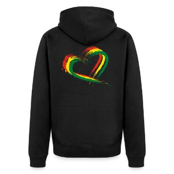 Bolivie - Veste à capuche bio Premium Unisexe - noir - Dos - Nico (187cm)