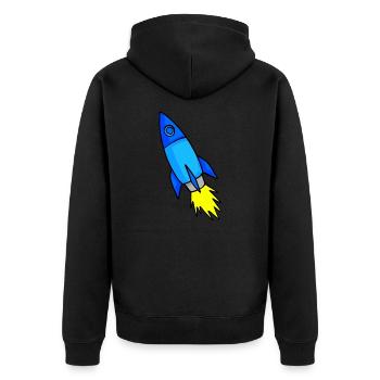 Missile spatial - Veste à capuche bio Premium Unisexe - noir - Dos - Nico (187cm)
