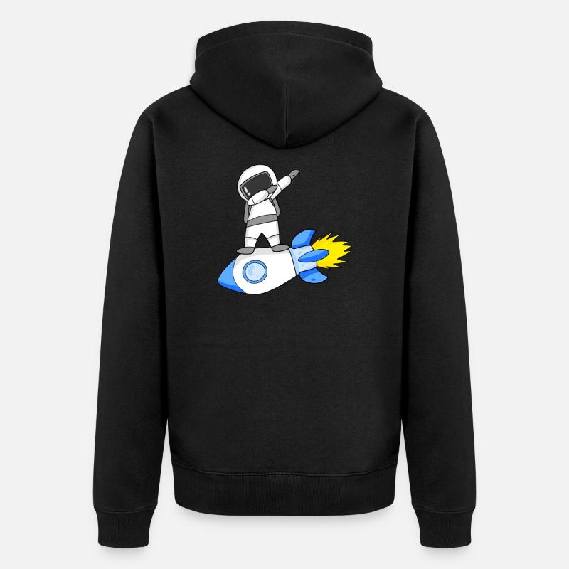 Astronaute Dabbing - Veste à capuche bio Premium Unisexe - noir