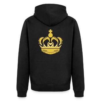 Couronne - Veste à capuche bio Premium Unisexe - noir - Dos - Nico (187cm)