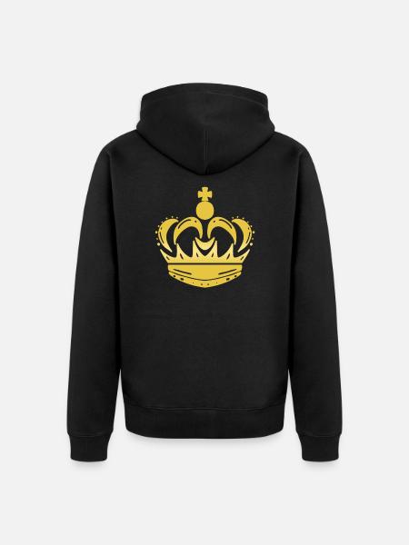 Couronne - Veste à capuche bio Premium Unisexe - noir