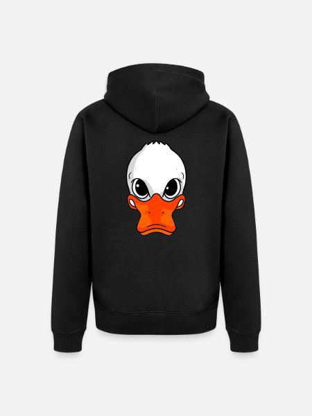 Evil Duck - Unisex Premium Organic Zip Hoodie - black