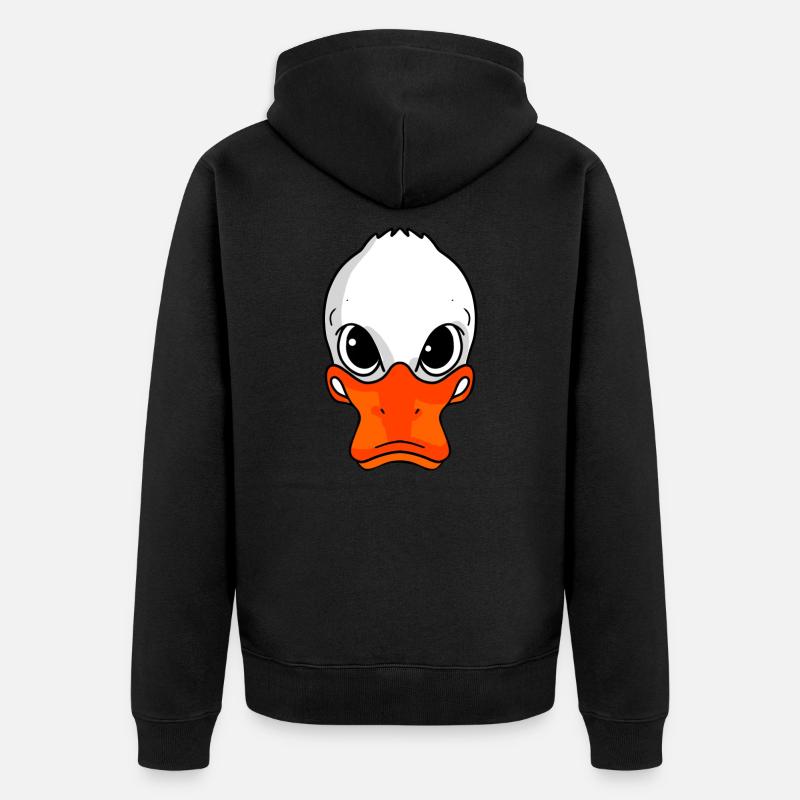 Canard méchant - Veste à capuche bio Premium Unisexe - noir