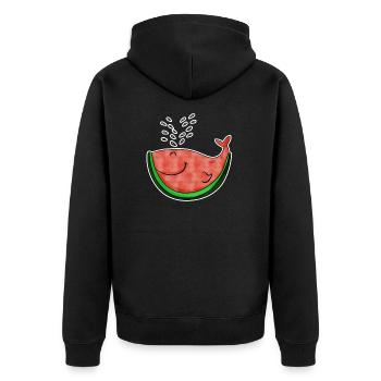 Pastèque Baleine - Veste à capuche bio Premium Unisexe - noir - Dos - Nico (187cm)