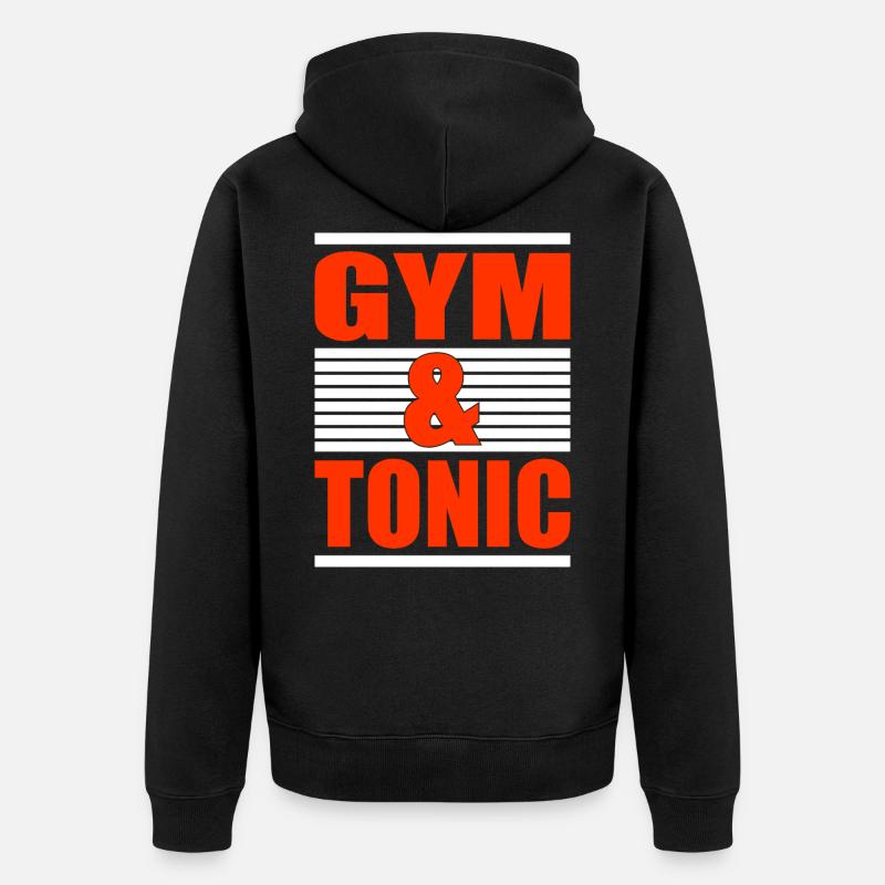 GYM & TONIC - Veste à capuche bio Premium Unisexe - noir