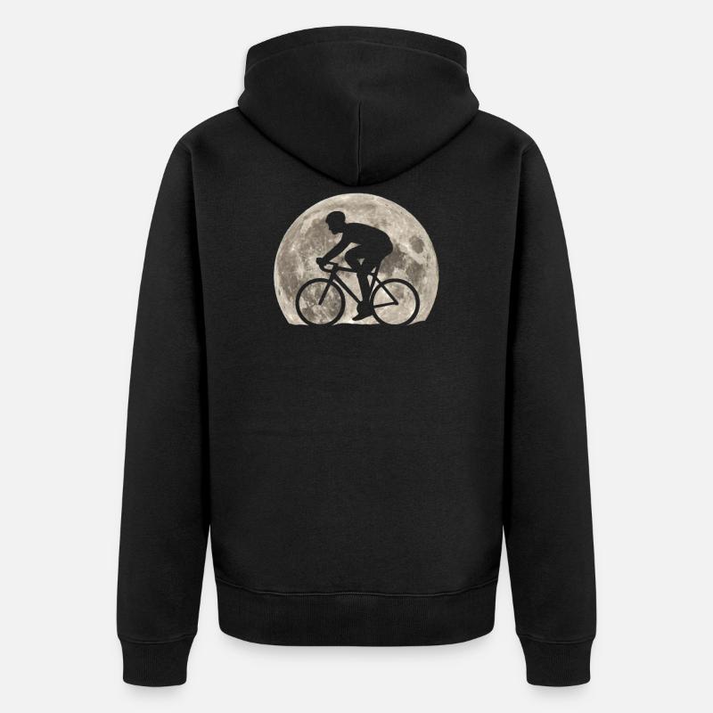 Vélo de course Lune - Veste à capuche bio Premium Unisexe - noir