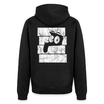 Chat Chat Chat Rétro Chat chat chat - Veste à capuche bio Premium Unisexe - noir - Dos - Nico (187cm)