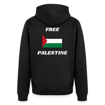 Free Palestine Drapeau palestinien - Veste à capuche bio Premium Unisexe - noir - Dos - Nico (187cm)