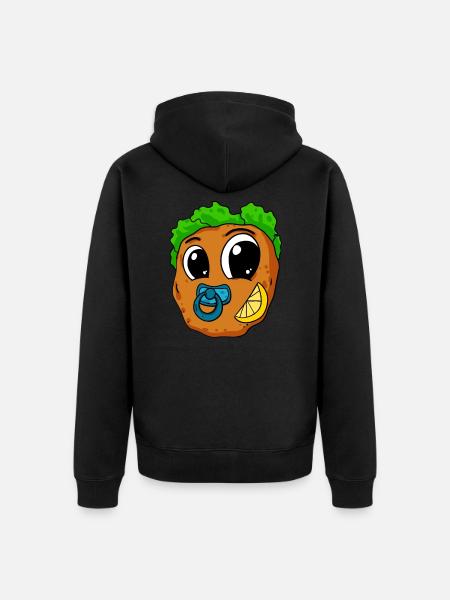 Baby Schnitzel - Unisex Premium Organic Zip Hoodie - black