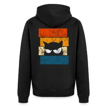Chat chat - Veste à capuche bio Premium Unisexe - noir - Dos - Nico (187cm)