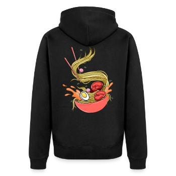 Délicieux Ramen - Veste à capuche bio Premium Unisexe - noir - Dos - Nico (187cm)