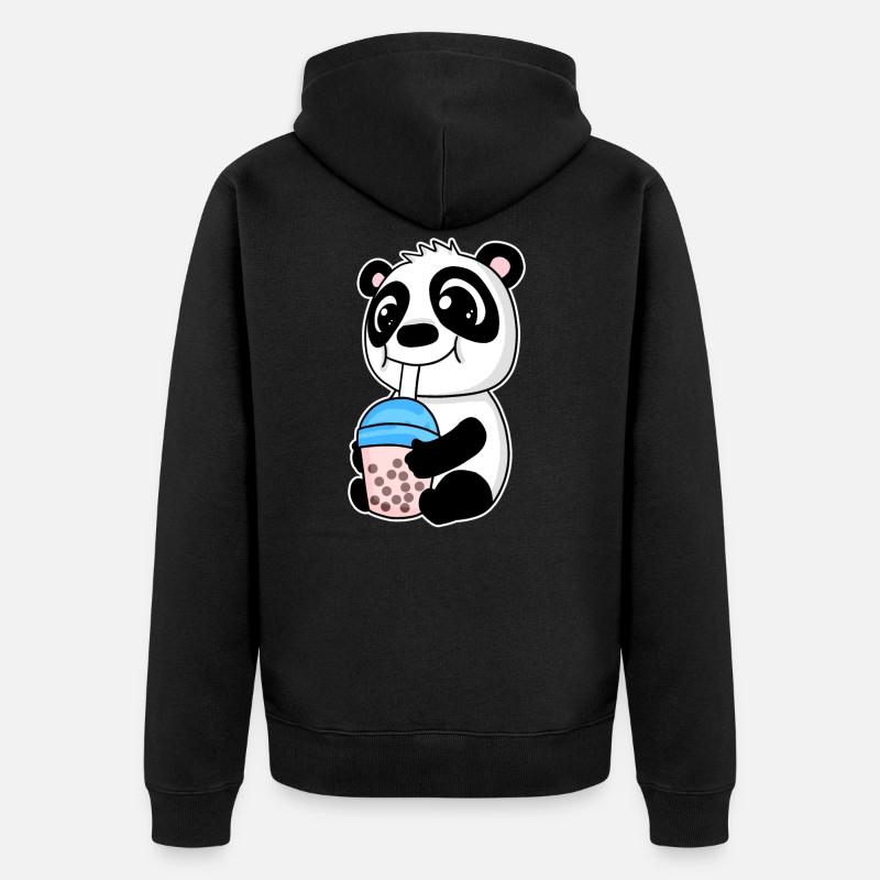 Bubble Tea Panda - Veste à capuche bio Premium Unisexe - noir