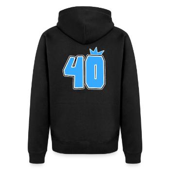 40 - Veste à capuche bio Premium Unisexe - noir - Dos - Nico (187cm)