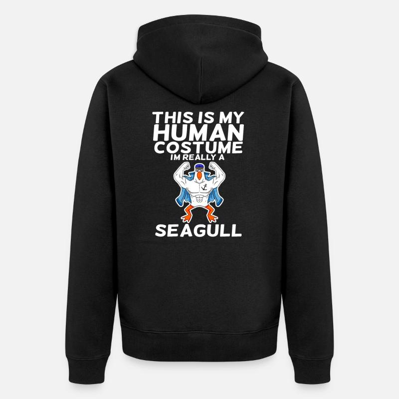 Mouette - Veste à capuche bio Premium Unisexe - noir