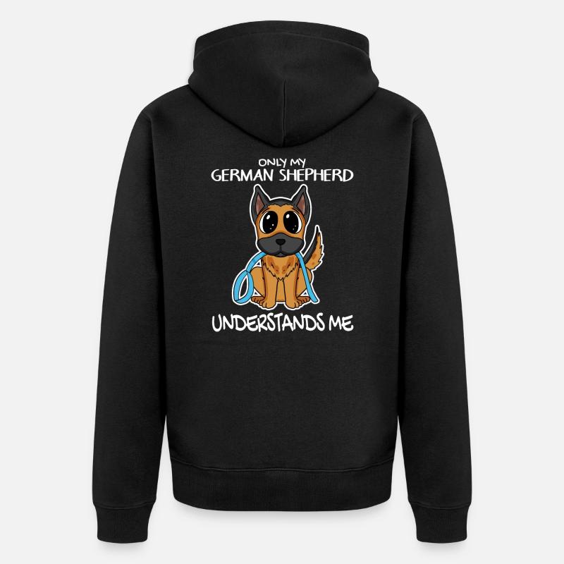 Deutscher Schäferhund - Unisex Premium Bio Zip Hoodie - Schwarz