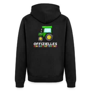 Kindergarten Kindergartenkind - Unisex Premium Bio Zip Hoodie - Schwarz - Hinten - Nico (187cm)