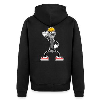 Outil De Cartoon Clé à molette - Veste à capuche bio Premium Unisexe - noir - Dos - Nico (187cm)