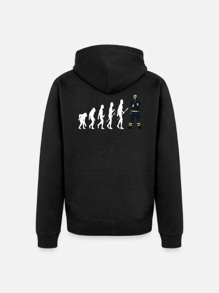 Évolution du pompier - Veste à capuche bio Premium Unisexe - noir