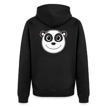 Panda - Veste à capuche bio Premium Unisexe - noir - Dos - Nico (187cm)