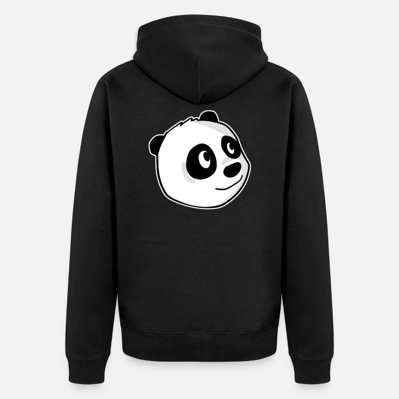 Panda - Veste à capuche bio Premium Unisexe - noir