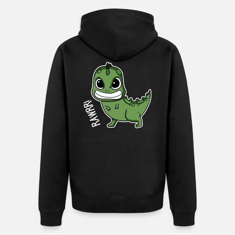 Bébé dinosaure cadeau - Veste à capuche bio Premium Unisexe - noir