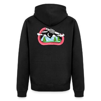 Carabine montagne montagne cadeau alpiniste - Veste à capuche bio Premium Unisexe - noir - Dos - Nico (187cm)
