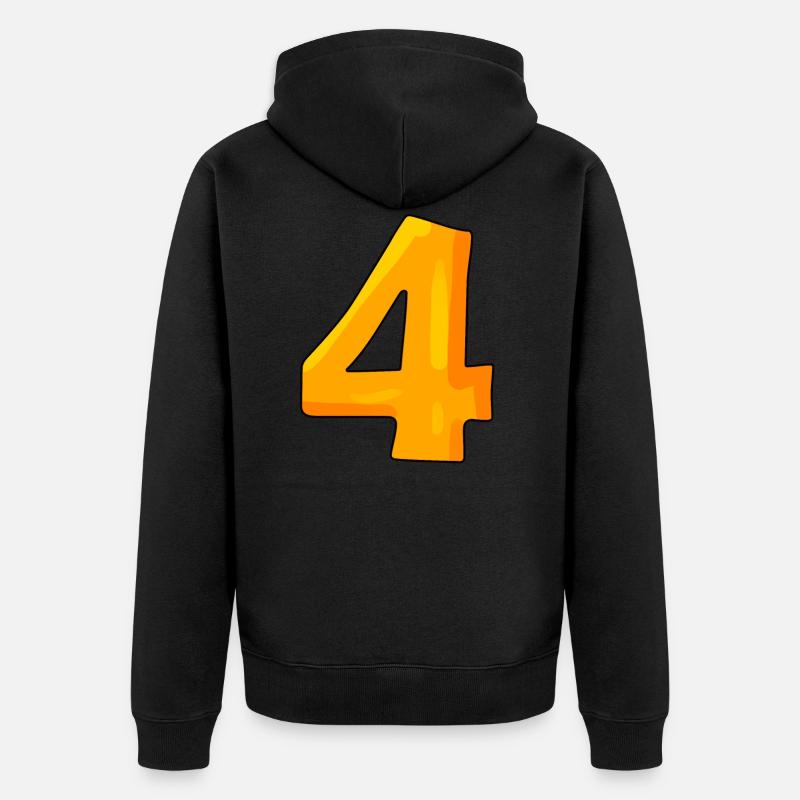 4 - Veste à capuche bio Premium Unisexe - noir