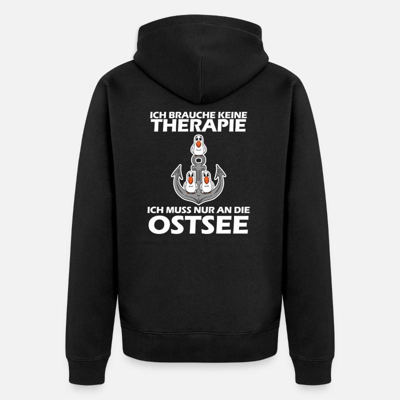 Ostsee Geschenk - Unisex Premium Bio Zip Hoodie - Schwarz