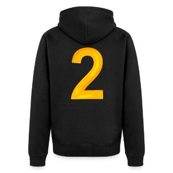 2 - Veste à capuche bio Premium Unisexe - noir - Dos - Nico (187cm)