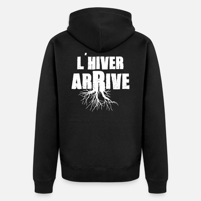 L'hiver arrive ! - Veste à capuche bio Premium Unisexe - noir