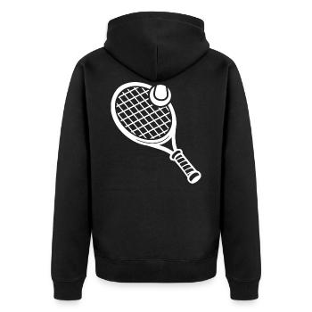 Raquette tennis tennis tennis tennis - Veste à capuche bio Premium Unisexe - noir - Dos - Nico (187cm)